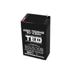 Acumulator AGM VRLA 6V 4,2Ah TED Battery Expert Holland TED002914
