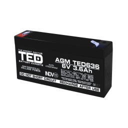 Acumulator AGM VRLA 6V 3,6Ah TED Battery Expert Holland TED002891