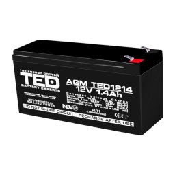 Acumulator AGM VRLA 12V 1,4Ah TED Battery Expert Holland, terminal F1, TED002716