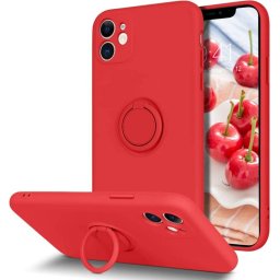 Husa Silicon iPhone 13 Pro 6.1 Ring Rosu