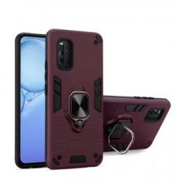 Husa telefon Plastic iPhone 12 Pro Max 6.7 antishock Rugged Sergeant Armor Ring bordo