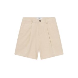 LES DEUX Bermude Peter Pleated Twill Shorts LDM511053 847847-light desert sand melange