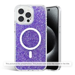 Husa Techsuit Sparkly Glitter - Husă telefon - compatibil cu Xiaomi Redmi Note 13 4G - Glitter - culoare Mov