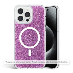 Husa Husa pentru Xiaomi Redmi Note 13 Pro 4G / Poco M6 Pro 4G - Techsuit Sparkly Glitter - Magenta