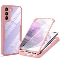 Husa Techsuit ColorVerse 360 - Husă telefon - compatibil cu Samsung Galaxy S23 + Folie - culoare Roz