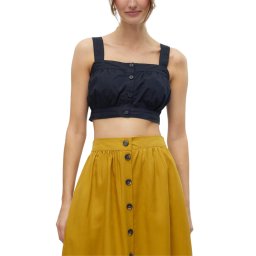 VERO MODA Top Vmkarmren Sl Crop Top Vma 10306764 C-N10 black