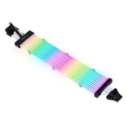 Cablu prelungitor RGB adresabil Lian Li Strimer Plus V2 12VHPWR 16 pini la 16 pini VGA, 12 benzi iluminare LED, PW16-12PV2
