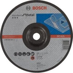 Disc abraziv curbat pentru metal, pentru polizoare unghiulare mari, cu piuliță de fixare 230x22,23x6 mm