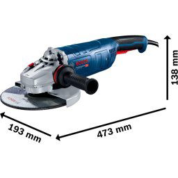 Polizor unghiular GWS 24-230 P, 2400W, 6500rpm, 230mm, Albastru