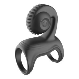SuperLove Snail Vibrating Double Ring Black