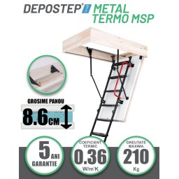 Scara pod DEPOSTEP METAL TERMO MSP pliabila metalica supertermoizolata NEW MODEL
