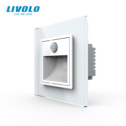 Lampa de orientare scara, cu senzor miscare si panou sticla Livolo