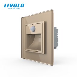 Lampa de orientare scara, cu senzor miscare si panou sticla Livolo