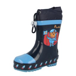 PLAYSHOES Cizme de cauciuc 'Die Maus Weltraum' albastru marin / albastru deschis / portocaliu / roșu ruginiu