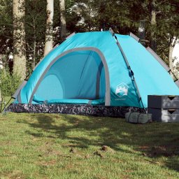 Cort de camping pentru 5 persoane, eliberare rapida, albastru GartenMobel Dekor
