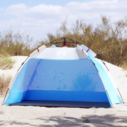 Cort camping 4 persoane albastru azur impermeabil setare rapida GartenMobel Dekor