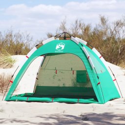 Cort camping 4 persoane verde marin impermeabil setare rapida GartenMobel Dekor