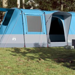 Cort de camping tunel pentru 4 persoane, albastru, impermeabil GartenMobel Dekor