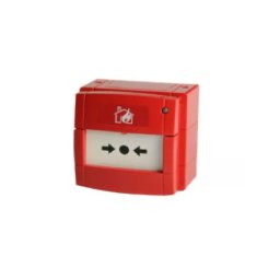 Buton de apelare R5A-RF pentru centrala de incendiu cu transmisie Radio. Este un dispozitiv RF care funcționează cu baterii, conceput pentru a fi utilizat cu gateway-ul radio M200G-RF, care rulează pe un sistem de incendiu adresabil.