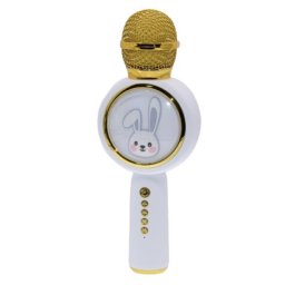 Microfon Karaoke cu Bluetooth pentru copii X6 model IEPURAS