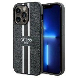 Husa 4G Printed Stripes MagSafe pentru iPhone 15 Pro Max (6.7) - negru