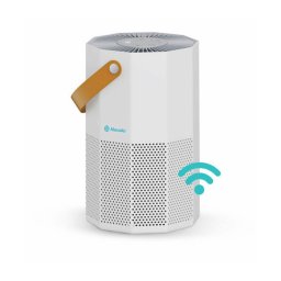 Purificator de aer AlecoAir P25 ROUBIQ White, Wi-Fi, Lampa UV-C, Filtru True HEPA si Carbune Activ, Ionizare, PM 2.5