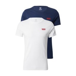 LEVI'S ® Tricou 'Graphic Crewneck T-Shirt - 2 Pack' albastru închis / roșu / alb