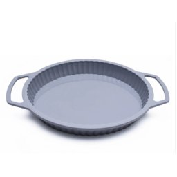 Forma rotunda din silicon pentru Copt Prajituri 24x3.5 cm Gri