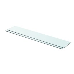 Rafturi, 2 buc., 80 x 15 cm, panouri sticla transparenta GartenMobel Dekor