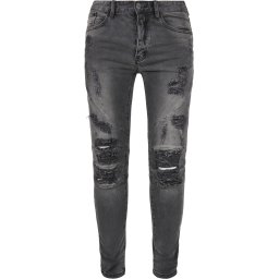 Men's Paneled Jeans Black