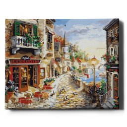 Set pictura pe numere, cu sasiu, Oraselul perfect, 40x50 cm