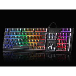 Tastatura Bloody S510R Pudding, RGB, Cu fir, USB, Layout US, Negru