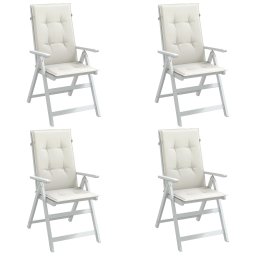 Perne scaun spatar înalt, 4 buc. melanj crem 120x50x4 cm textil GartenMobel Dekor