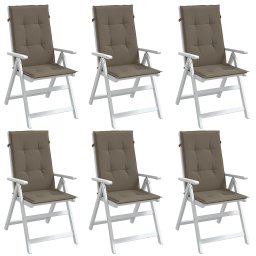 Perne scaun spatar înalt 6buc melanj gri taupe120x50x4cm textil GartenMobel Dekor