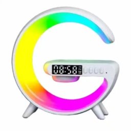 Boxa Multifunctionala 4in1 Lampa LED RGB, Difuzor Bluetooth, Incarcator Telefon Wireless, Ceas cu Alarma
