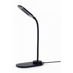 Lampa birou cu incarcare wireless 10W Negru, Gembird TA-WPC10-LED-01