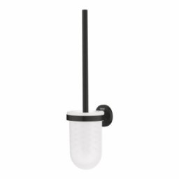 Perie WC cu suport Grohe Essentials, negru mat