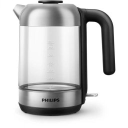 Fierbator din sticla Philips HD9339/80, 1.7L, negru-argintiu