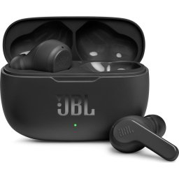 Casti JBL Wave 200TWS, in-ear, True Wireless, Bluetooth, Deep Bass, IPX2, Control tactil, Negru