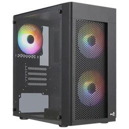 Carcasa Aerocool Hexform V2 RGB, MiniTower, Negru