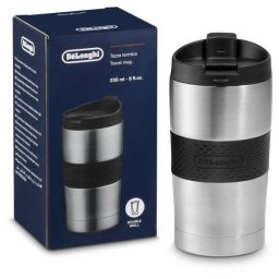 Cana de voiaj DeLonghi DLSC074, din otel inoxidabil cu perete dublu, 235 ml
