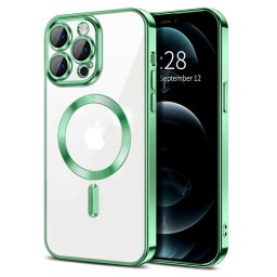 Husa Husa pentru iPhone 12 Pro Max - Techsuit Luxury Crystal MagSafe - Light Green