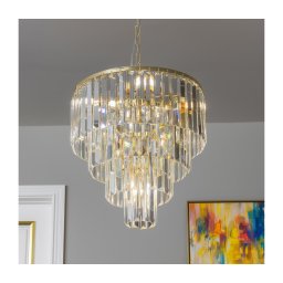 Lustră de cristal pe lanț Brilagi MOZART 5xE14/40W/230V auriu