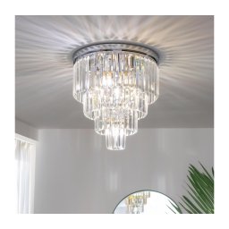 Brilagi - Plafonieră LED cu cristale MOZART, 5xE14/40W/230V, crom lucios