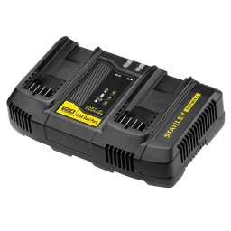 Incarcator rapid cu port dublu pentru acumulatori 18V Stanley Fatmax V20 SFMCB24-QW, curent incarcare 4 A