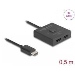 Switch bidirectional HDMI 2 porturi 8K60Hz/4K144Hz, Delock 18901