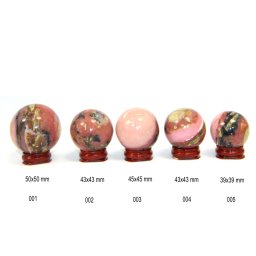 Sfera Opal Roz Druzy de Peru Mineral Natural 39-50 x 39-50 mm - 1 Buc
