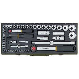 Trusa de chei tubulare de 1/4" si 1/2", 56 buc