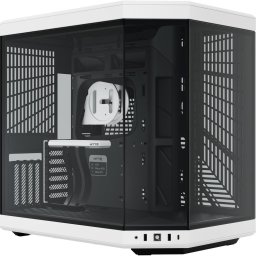 Carcasa Y70, Dual Chamber, Mid-Tower, ATX, Sticla Securizata lateral/fata, riser PCIe inclus, Negru/Alb