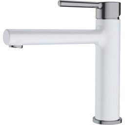 Baterie Centro, Monocomanda, Inox/Bianco